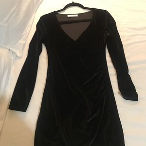 Black velvet dress